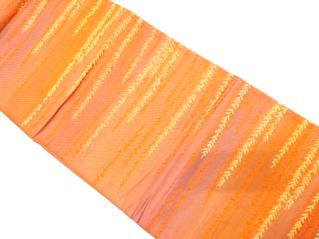 枝葉模様織り出し　袋帯